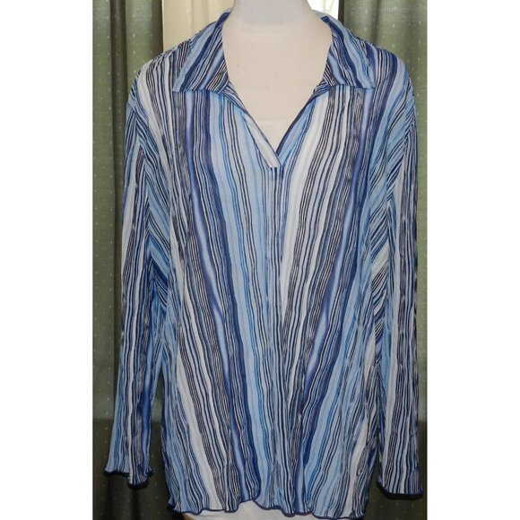 Avenue size 26W / 28W top pull over stretchy poly long sleeved plus size women's - Picture 1 of 6